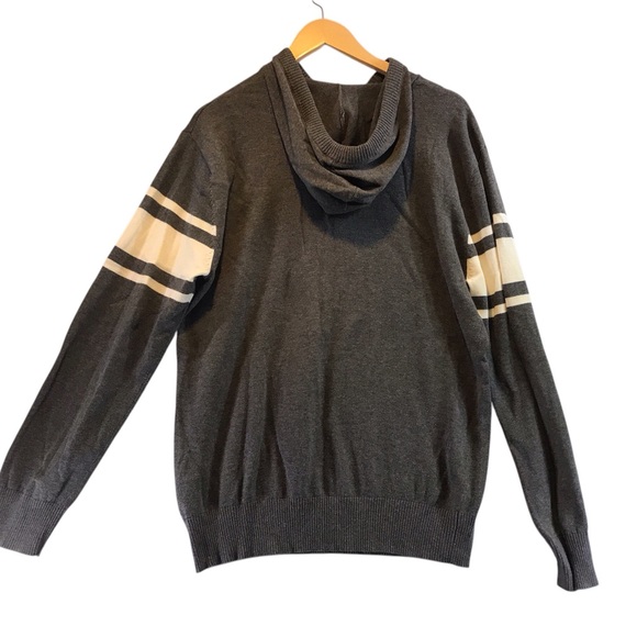 Ecko Unltd. Vintage gray knit hoodie size large, rare unique skull graphic, - Picture 2 of 6